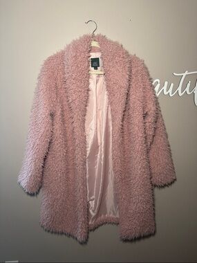 wild fable Blush Pink Teddy Coat